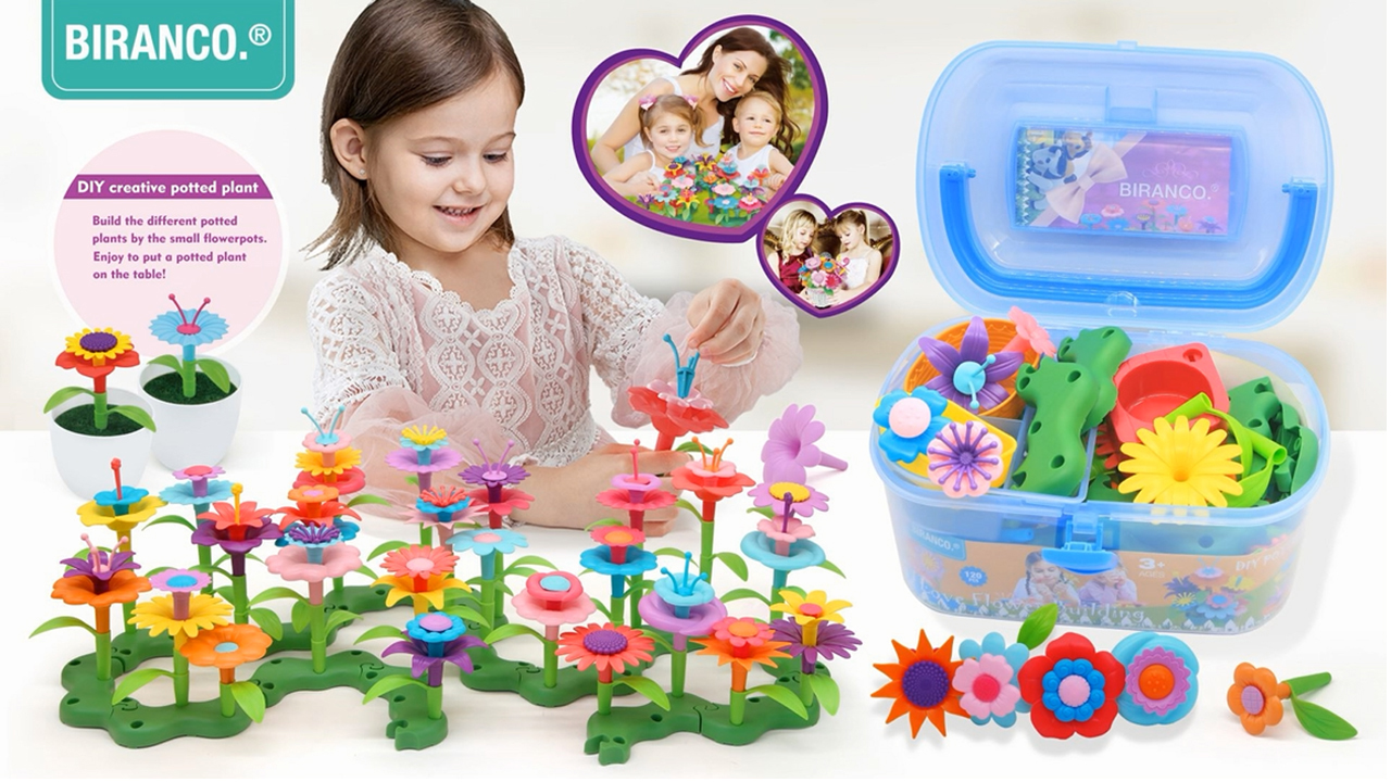 6 BIRANCO+Flower+Garden+Building+Toys