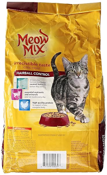 MEOW MIX CAT FOOD, HAIRBALL CONTROL, 3.15 LB