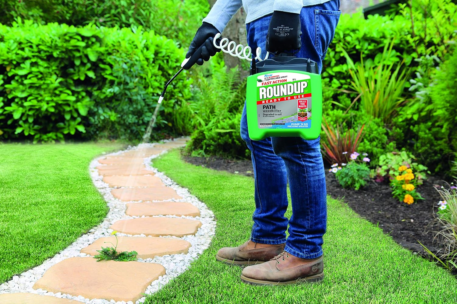 Roundup 119410 Path Weedkiller 5 Litre Pump 'N Go Refill, Ready to Use, Green - Image 5