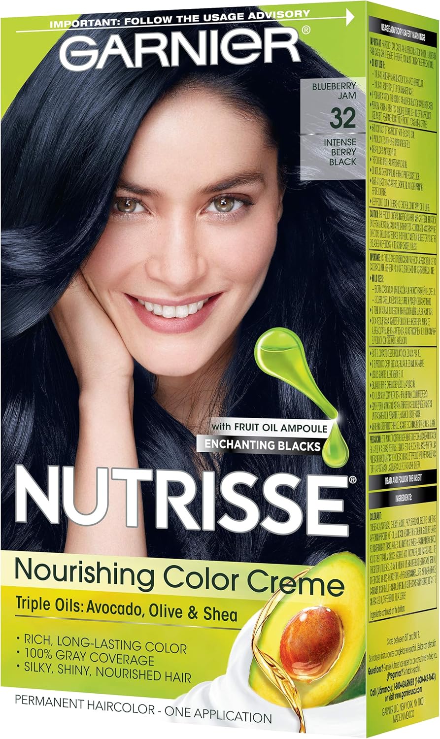 Garnier Hair Color Nutrisse Nourishing Hair Color Creme Blueberry Jam 32 Intense Berry Black Amazon Ca Beauty