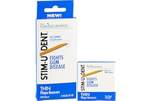 Natural Dentist Stim-U-Dent Dental Picks (Thin), 160 Count Each (Pack of 6)