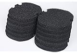 LTWHOMEReplacement Black Fine Foam Filter Fit for AquaManta EFX 300/400 External Filter (Pack of 12)