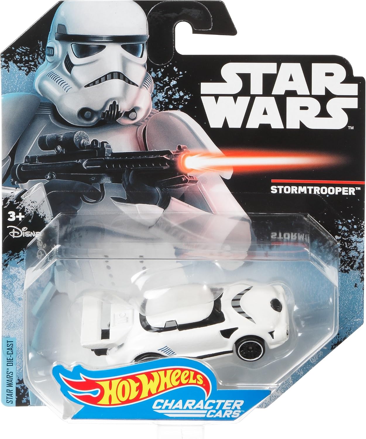 STAR WARS Hot Wheels Rogue One Character Car, Stormtrooper (Clean), White - Image 4