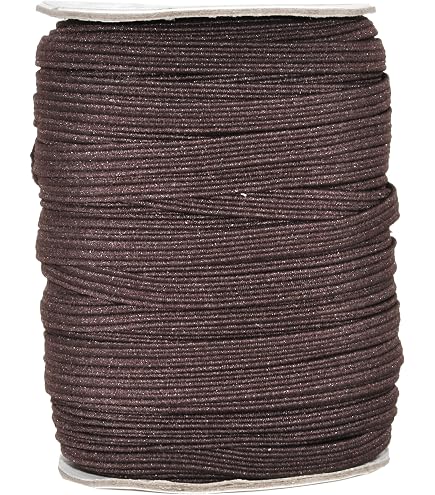 MECCANIXITY Flat Elastic Cord 1/4 Inch (6mm) X 33 Yards - Heavy Stretch Strap For Sewing & Crafts (Brown) - View #4