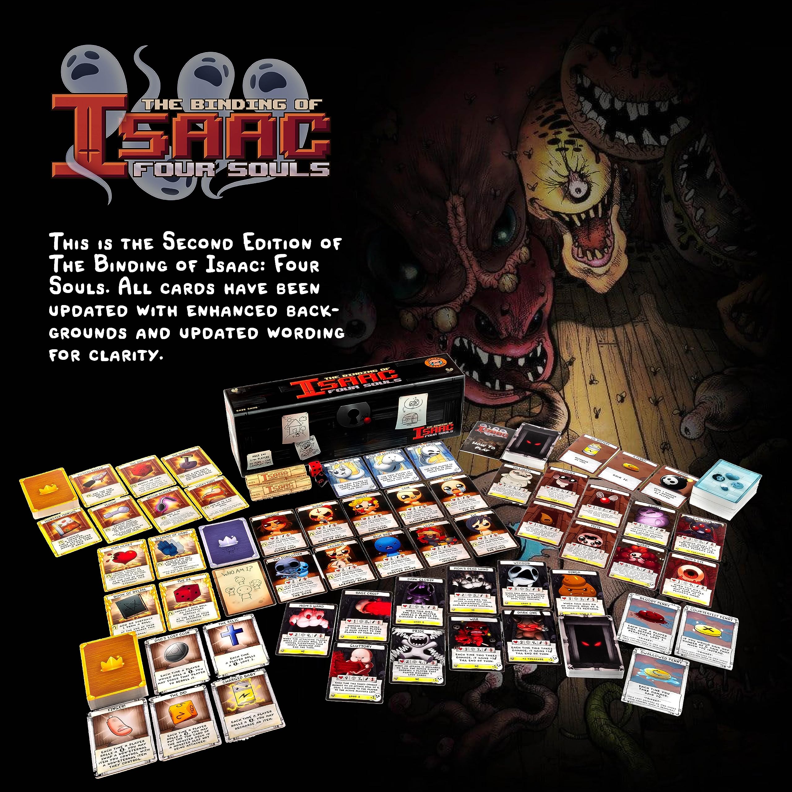 Maestro Media: The Binding of Isaac: Four Souls (2nd Edition) - Strategy Card Game, Officially Licensed, Ages 13+, 1-4+ Players, 30 Min