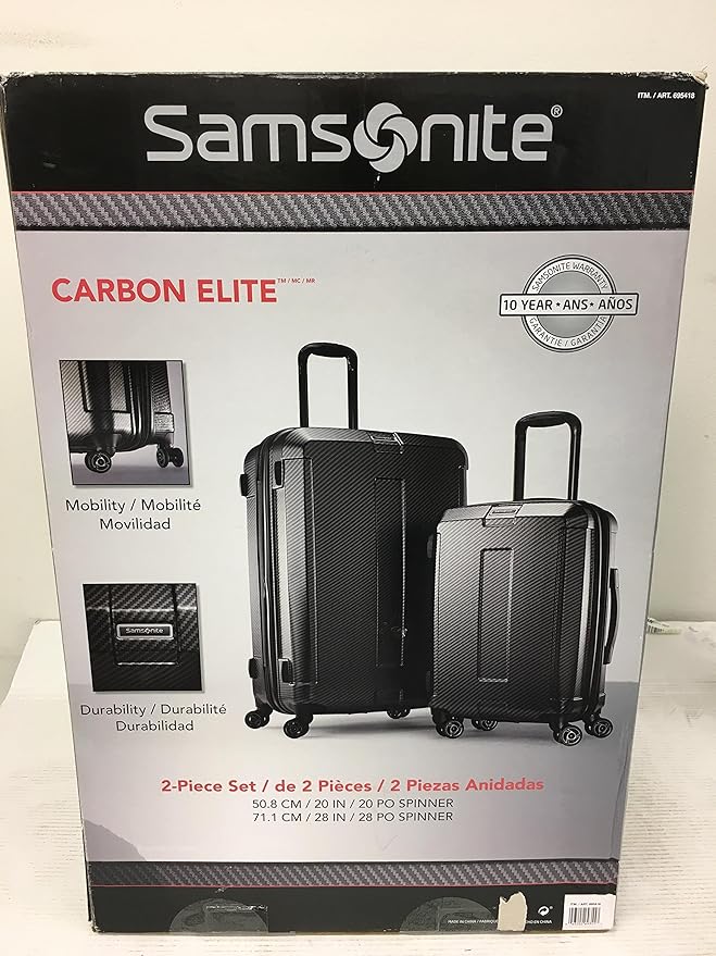 Samsonite 2 Piece Hardside Carbon Elite Spinner Suitcase