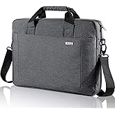 Voova Laptop Bag Case 17 17.3 Inch Computer Sleeve Messenger Bag with Shoulder Strap Expandable Waterproof Large Capacity Business Briefcase for Work Travel Fit 17-18” Laptop, Men Women, Gray