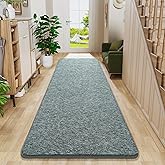 Chicrug Modern 2x6 Runner Rugs for Bedroom Living Room, Memory Foam Low-Pile Hallway Carpet Runner Rug for Entryway Kitchen, Throw Small Kids Rug for Bedside Dorm Room Decor, Grey Green White