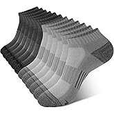 BAMBOO COOL Men's Ankle Socks Athletic Low Cut Cushioned Moisture Wicking, Running Socks Arch Support Breathable, 6 Pack