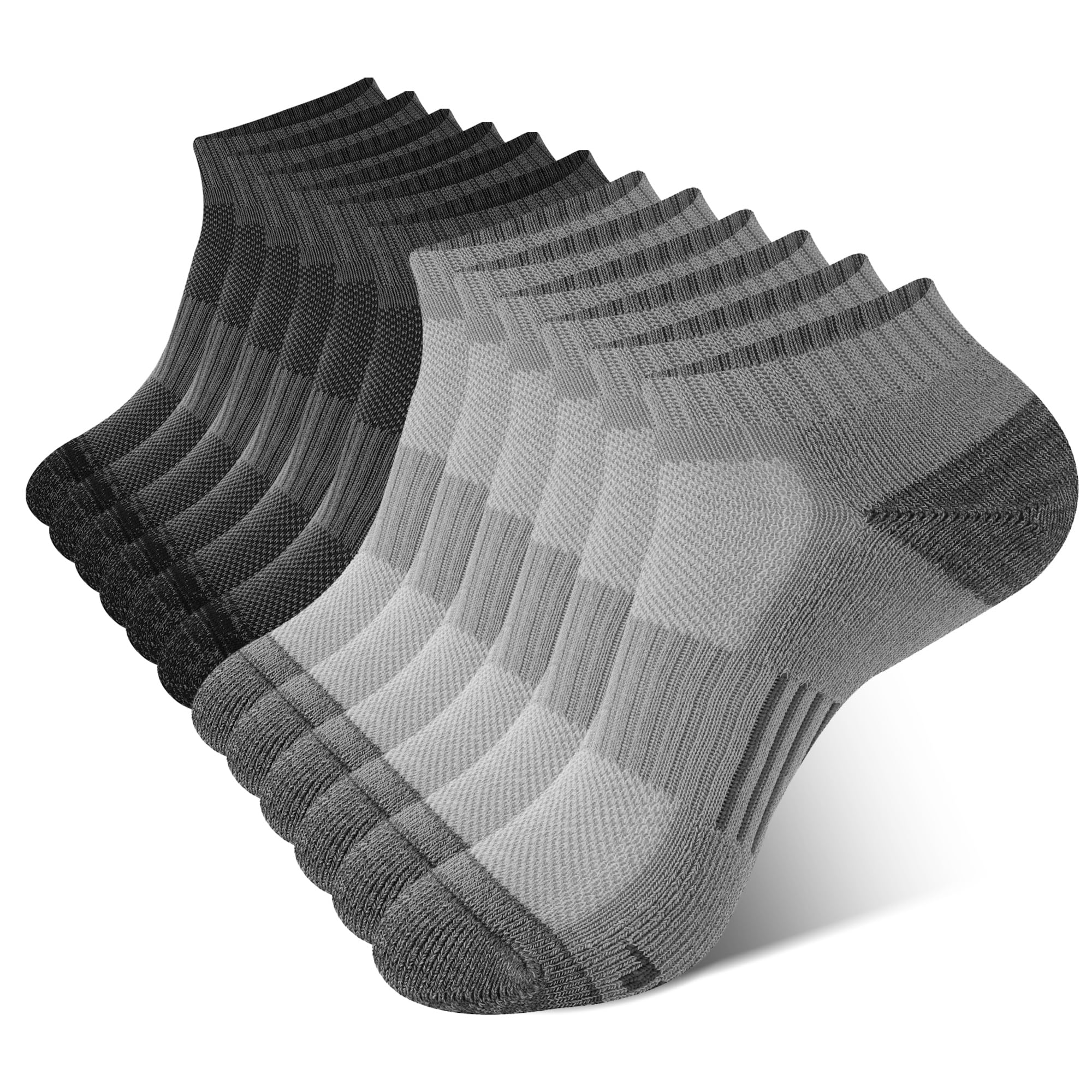 Photo 1 of BAMBOO COOL Men's Ankle Socks Athletic Low Cut Cushioned Moisture Wicking, Running Socks Arch Support Breathable, 6 Pack Socks Multicolor