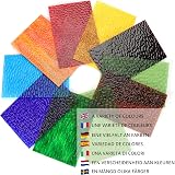 Belle Vous Mosaic Glass Sheets 10 Pack 10x15cm Mixed Colours Textured Stained view 4