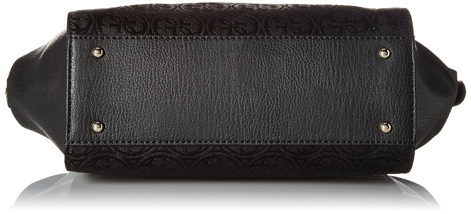 guess ryann jacquard satchel bla