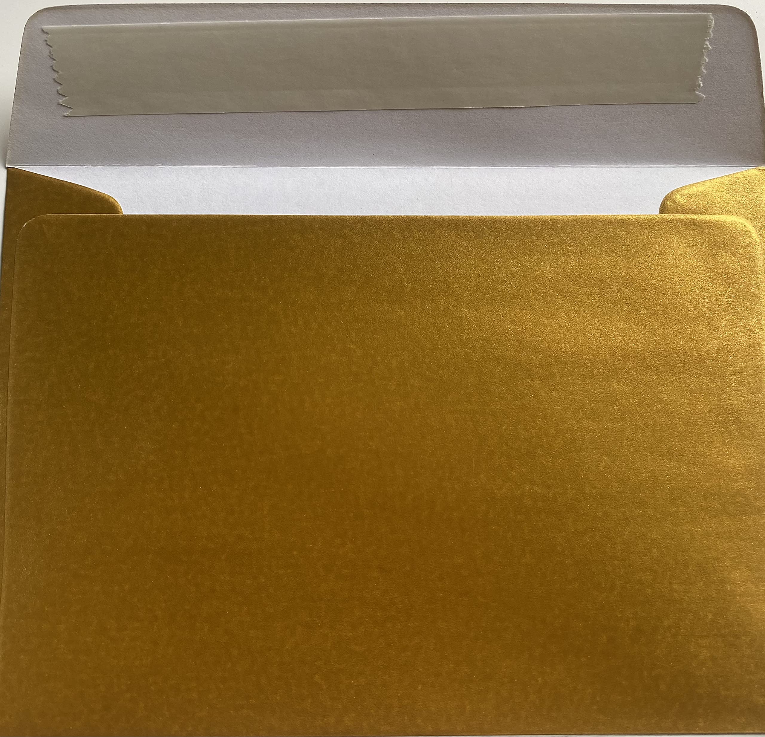C5 Coloured envelopes for A5 Greeting Cards Christmas Cards Wedding Invitation Crafts 162x229mm- Pack of 12 envelopes (Metallic Gold Peel and Seal)
