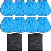 8 Pack VRC2 Vacuum Filters Fit for Armor All 2.5 Gallon Wet Dry Vac: AA255W | with 2 Pack VFF21 foam filters. Fit for Vacmaster 1.5 to 3.2 Gallon Wet/Dry Vac. Part# VRC21