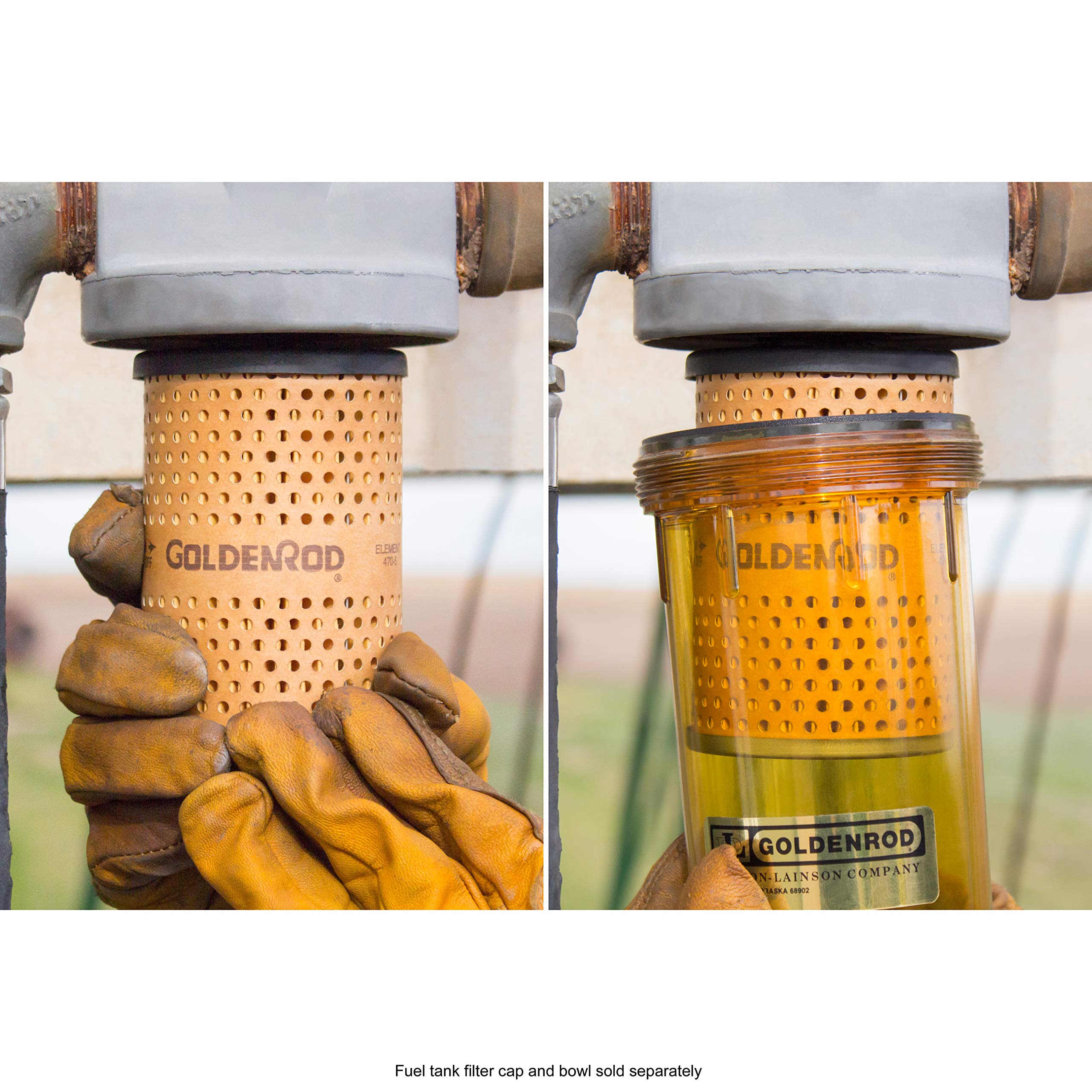 Goldenrod Replacement Fuel Filter Element Fits Item 1703(4705) on