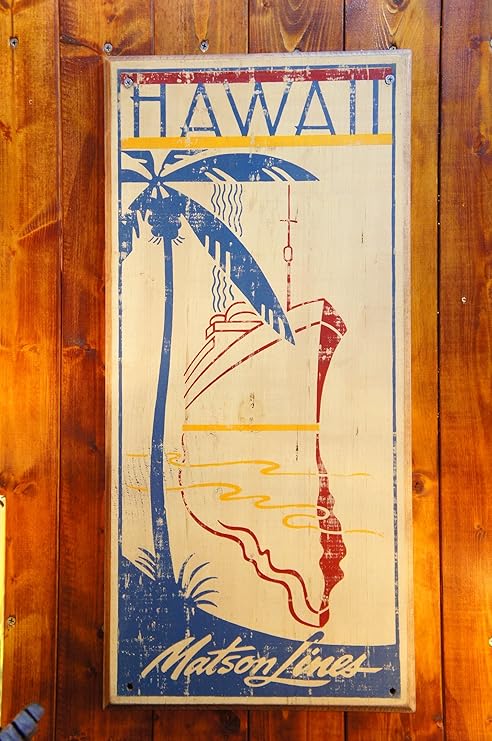 Amazon ハワイアン雑貨 マトソンライン ハワイの木製看板 置物 オブジェ オンライン通販