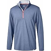 Obla Golf Quarter Zip Pullover Men Fleece Mock Neck Sweatshirt Winter Warm 1/4 Zip Long Sleeve Golf Shirt