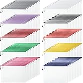 Zhehao 100 Pcs A4 Mesh Zipper Pouch Bag Bulk Mesh Pouch with Zipper Waterproof Clear Storage Bag for School Office Supplies Cosmetics Travel(A4(13.19 x 9.45 in),Multi Color)