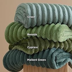 Bedsure GentleSoft Mallard Green Fleece Blanket for