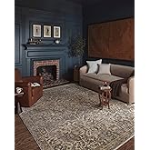 Loloi Magnolia Home by Joanna Gaines Junie Collection JUE-01 Blue/Natural 5'-3" x 7'-6", .38" Pile Height, Area Rug