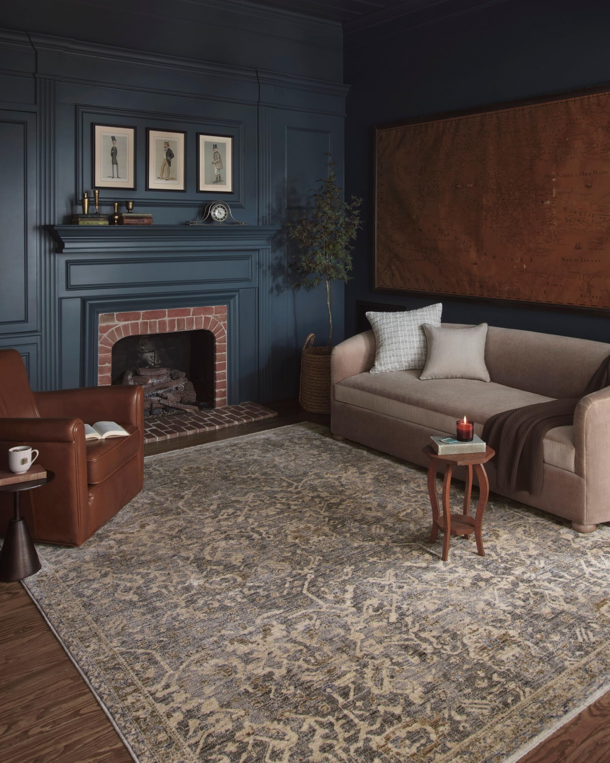 Photo 1 of Loloi Magnolia Home by Joanna Gaines Junie Collection JUE-01 Blue/Natural 11'-6" x 15'-7", .38" Pile Height, Area Rug