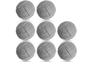 HiBallBall 8 Pack Precut Tennis Balls for Walkers, Heavy Duty Glide Balls for Walkers & Furniture Legs - Universal Floor Prot