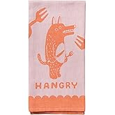 Blue Q Hangry Woven Jacquard Dish Towel - Funny Kitchen Towels, 100% Cotton, Durable, Soft & Super Absorbent, Machine Washable & Fade-Resistant, Functional Gift Ideas, Vibrant Colors, Size: 28" x 21"