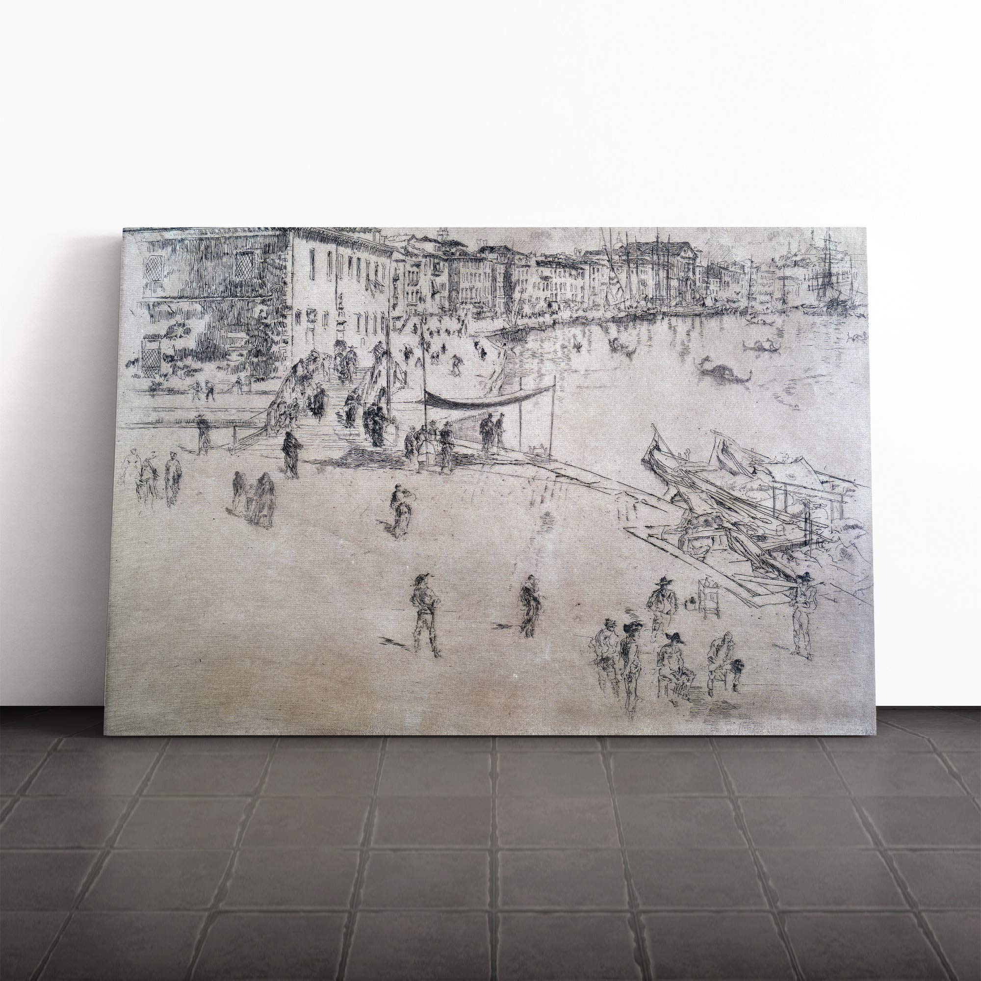 James McNeill Whistler Sketch Canvas Print | Gallery Wrapped 30mm Frame Wall Art | 20x14 inches | Ready to Hang | Modern Picture | Living Room Bedroom Lounge Office