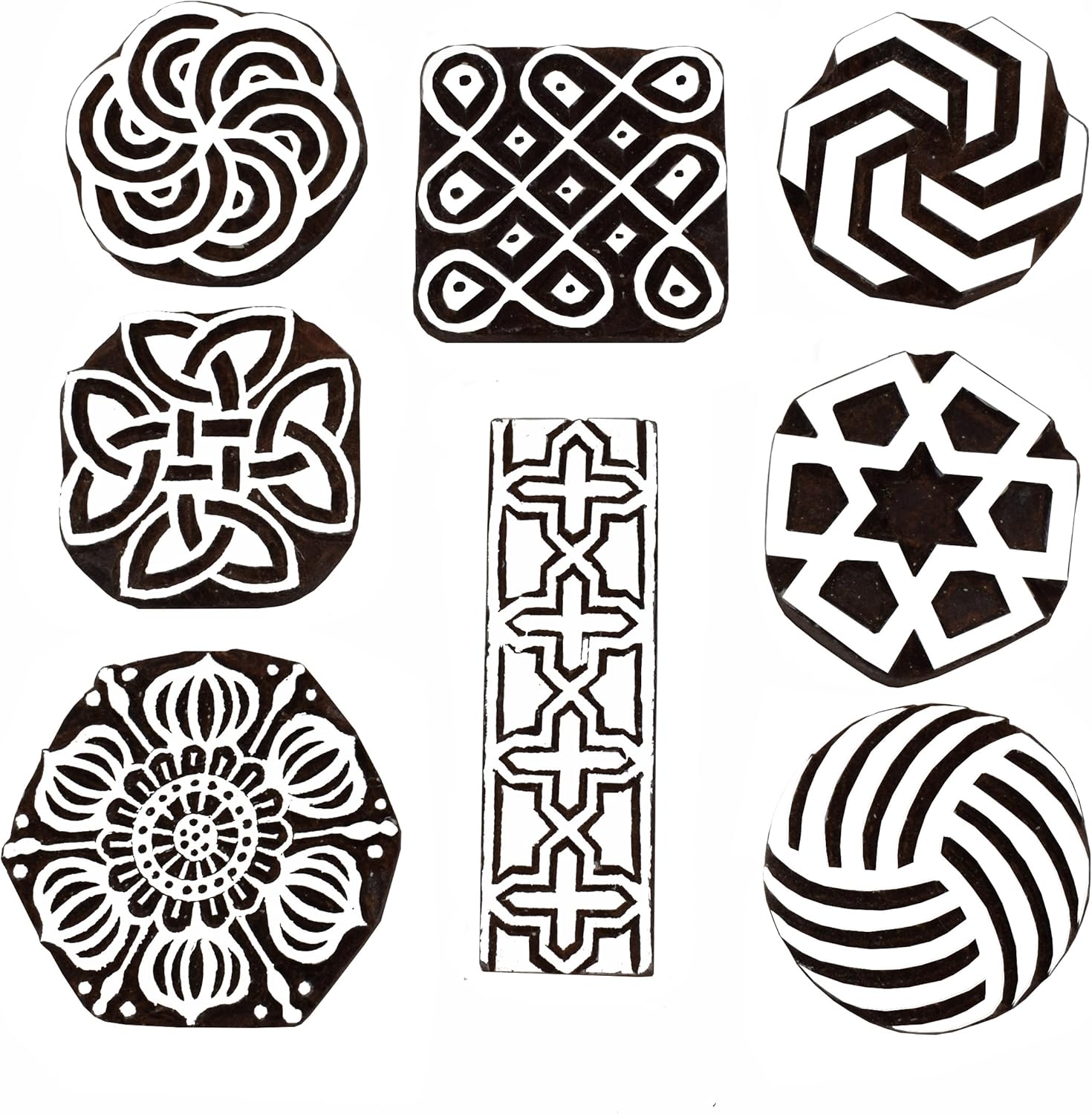 christmas wooden printing blocks