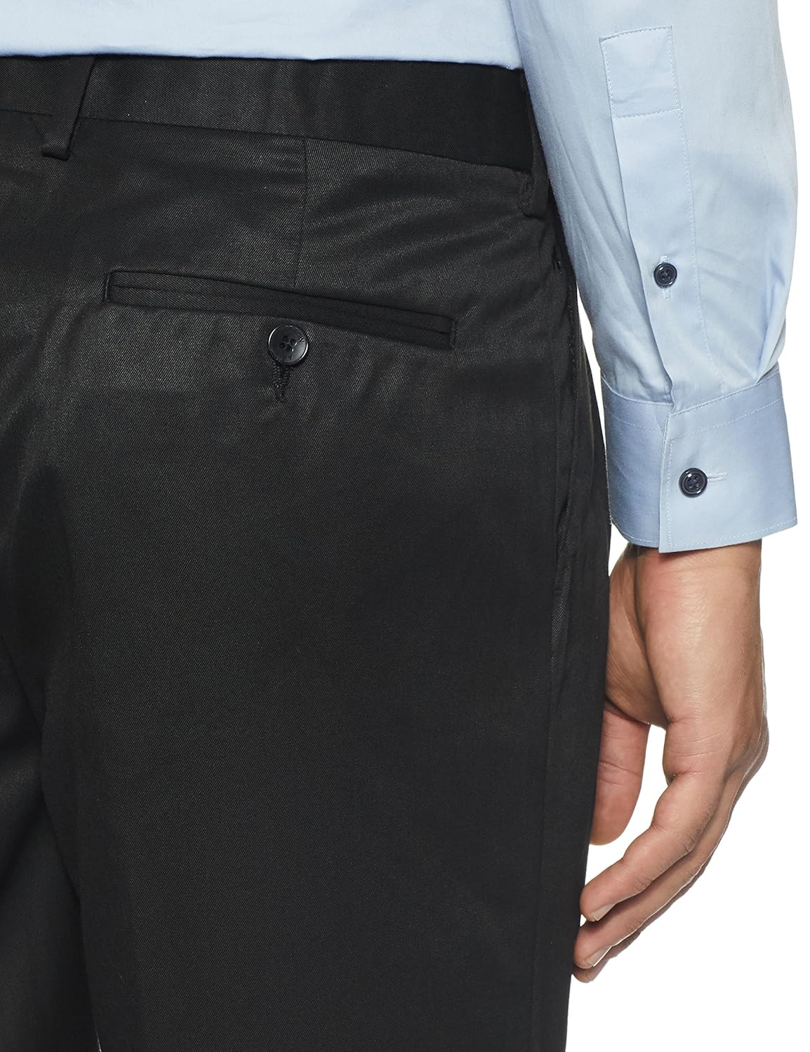 arrow men's pleat-front poly viscose formal trousers