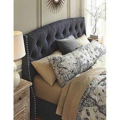 Buy Ashley Furniture Signature Design Kasidon Contemporary Upholstered Tufted Bedset King Size Bed Dark Gray Online In Indonesia B076r3whqv