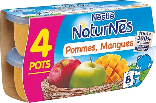 Nestle Bebe Naturnes Pommes Mangues Compote Des 8 Mois 4 X 130g Lot De 4 Amazon Fr Epicerie