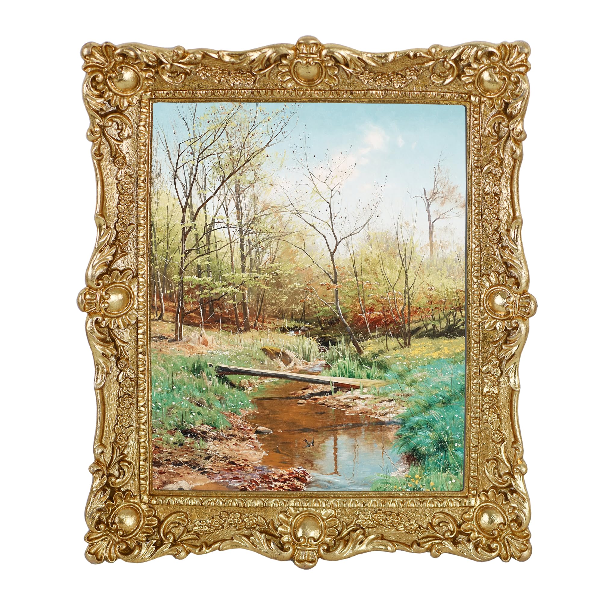 OIGUMR Gold Picture Frame 8x10 Picture Frame Gold Photo Frame 8x10 inch/20.3x25.4 cm Made of Glass, Resin