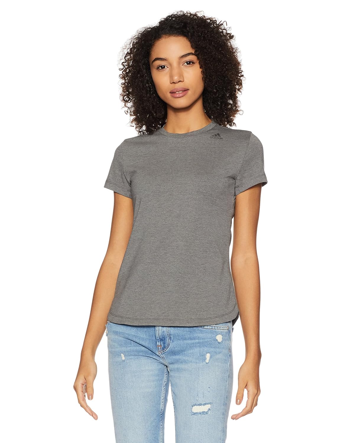 adidas women's plain t-shirt