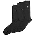 POLO RALPH LAUREN Merino Wool Dress Crew Socks - 3 Pair Pack - Breathable Wool & Heel-toe Reinforcement