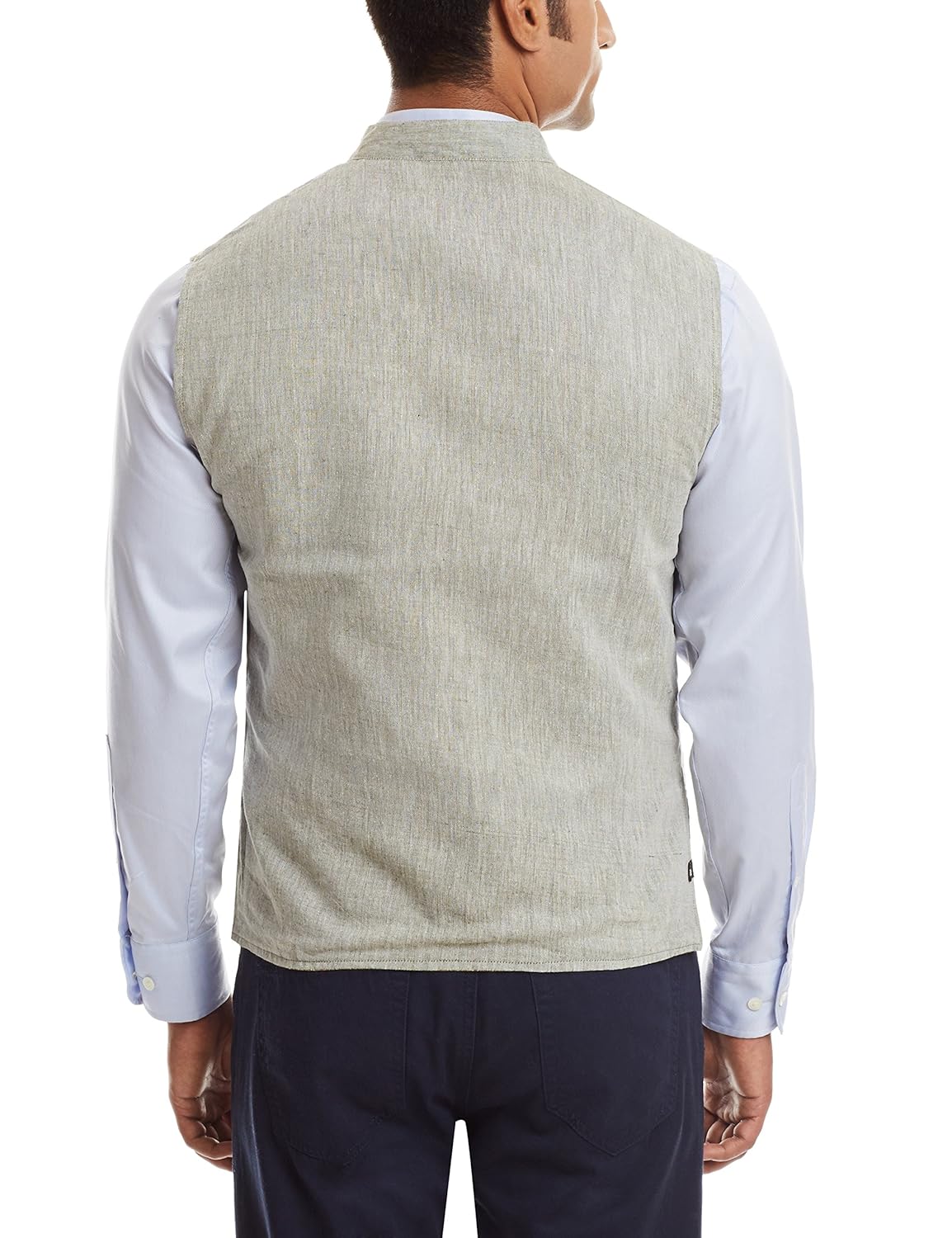 sobre estilo men's banded collar cotton jacket