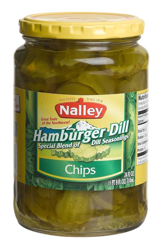 Nalley Hamburger Chips Sliced Pickles, 24 oz Grocery