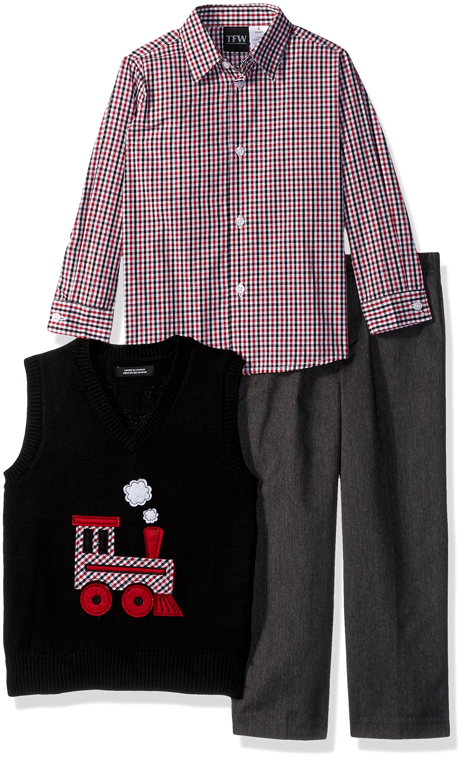TFW Dresswear Boys' Baby Sweater Vest Set, Black