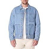 Amazon Essentials Men's Rigid Denim Relaxed-Fit Utility Jacket