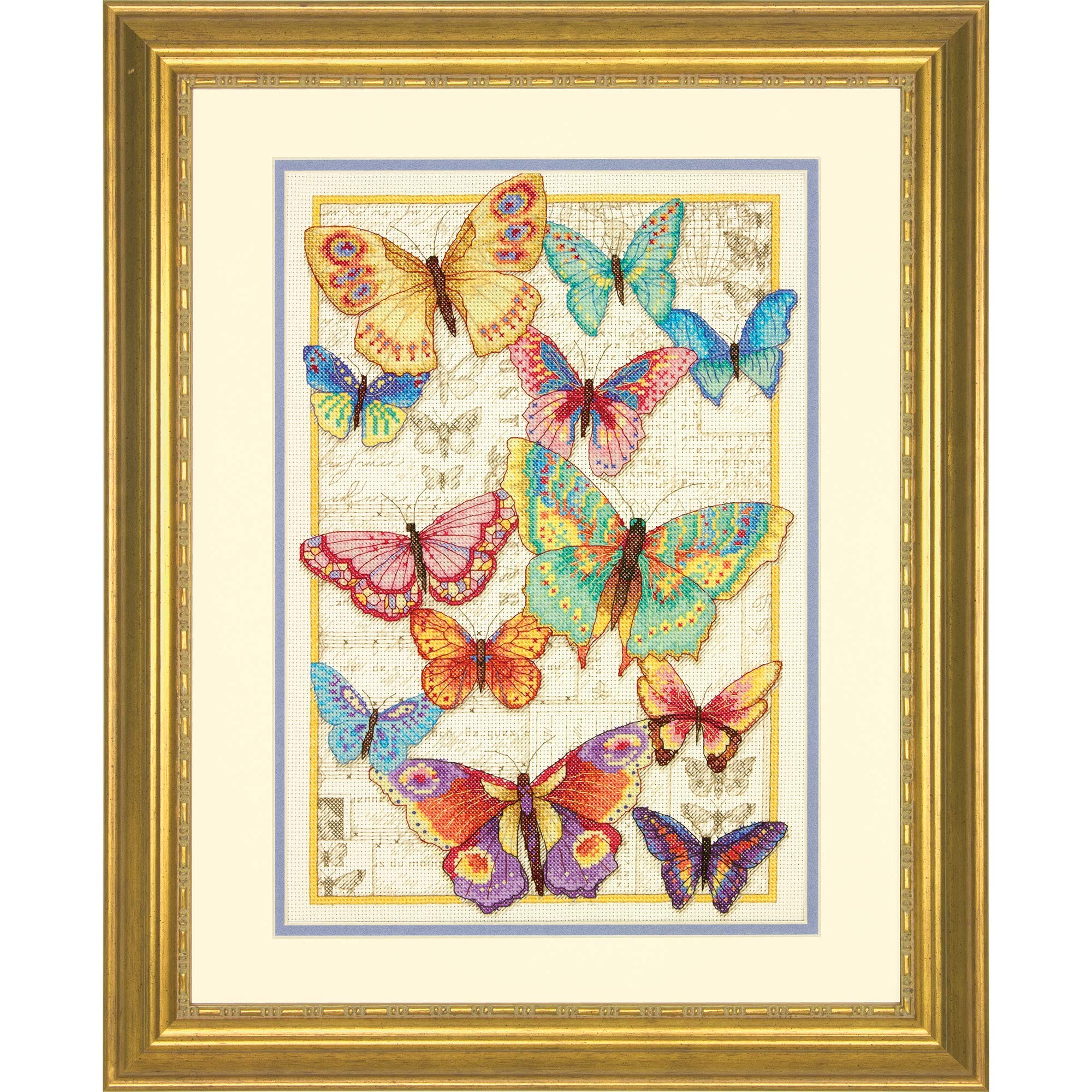 Dimennsions Counted Gold Collection Butterfly Beauty Cross Stitch Kit, Multi-Colour