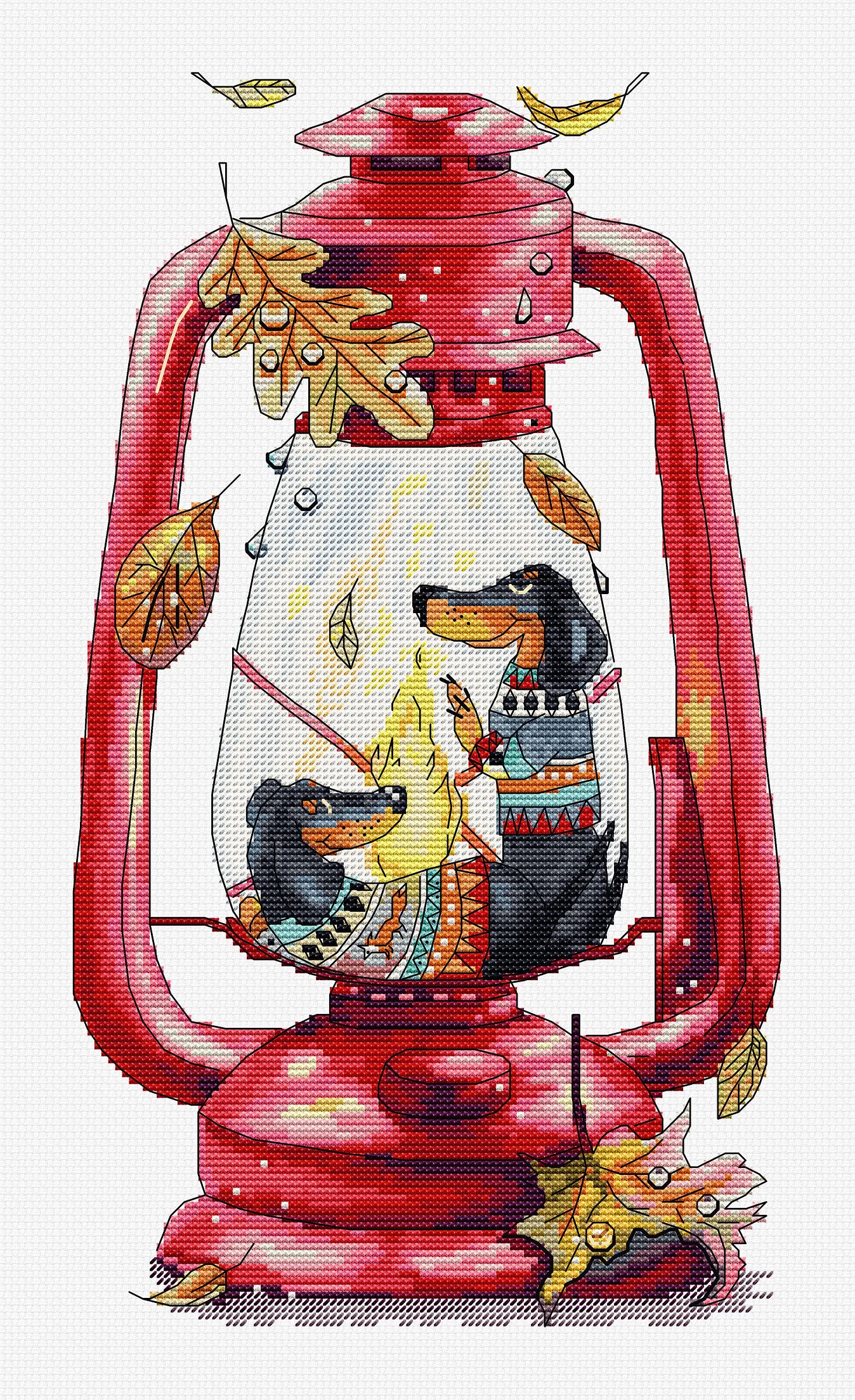 Luca-S Cross Stitch Kit - Together is Warmer, Embroidery Kit, Couted Cross Stitch Kit for Adults, CD002