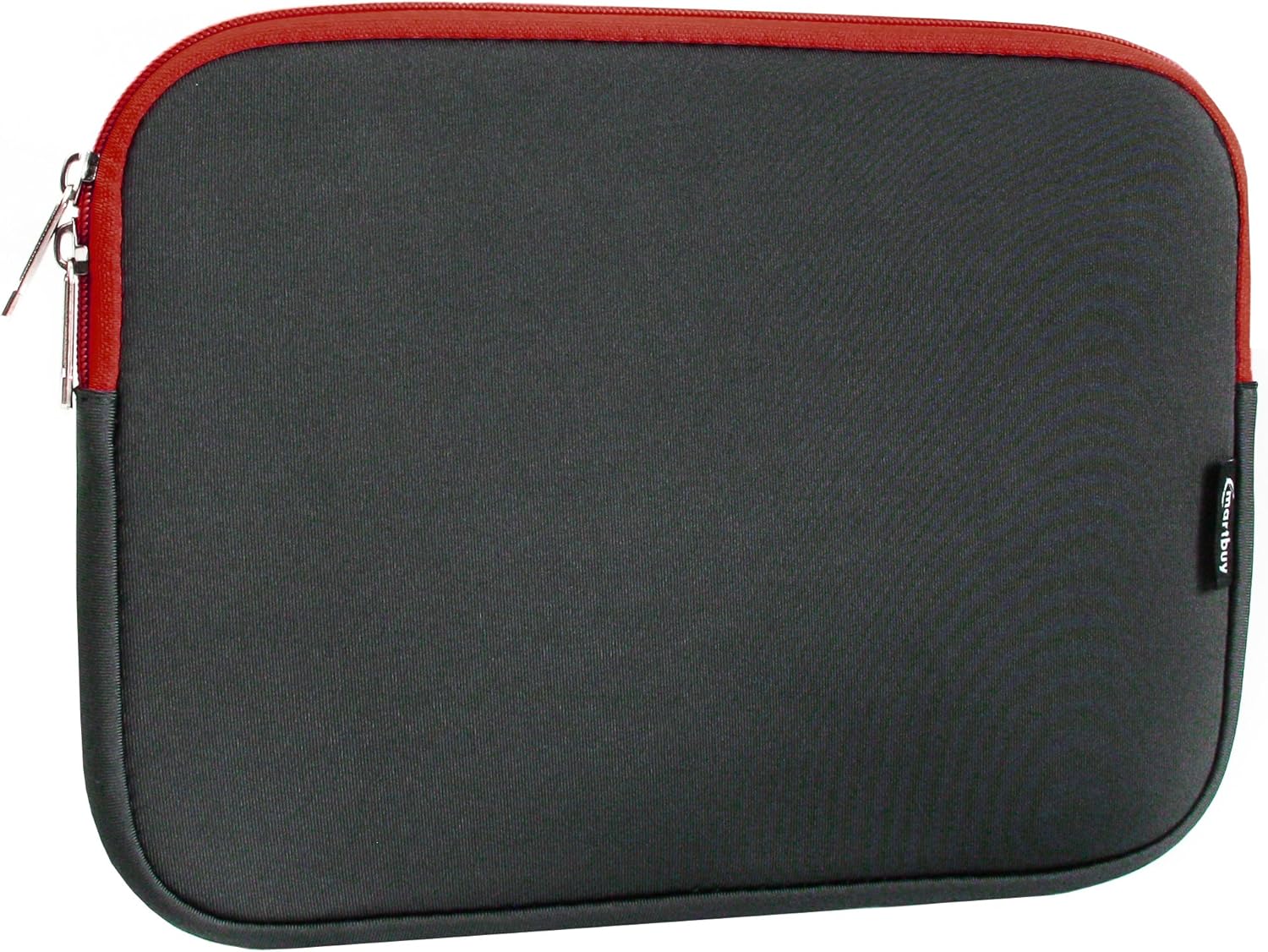 Emartbuy Dark Grey Orange 11.6-12.7 Inch Water Resistant Neoprene Soft Zip Case Cover Sleeve With Orange Interior & Zip Compatible with Laptops Listed Below
