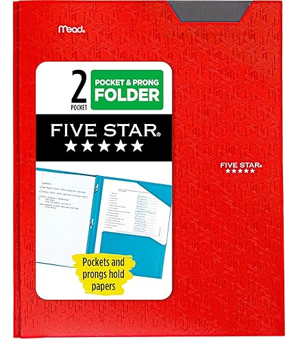Amazon.com : Five Star 2-Pocket Folder, Plastic Folder with