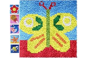 Puzamen Latch Hook Rug Kit, DIY Latch Hook Rug Making Kit for Adults Kids Beginners