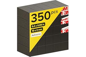 X-BET MAGNET Hyper-Sticky Magnets with Adhesive Backing (350 pcs) - Strong Magnetic Squares for Whiteboard, Fridge, Crafts - Easy to Cut Stickers for Planning and Organization - Science Education Magnets