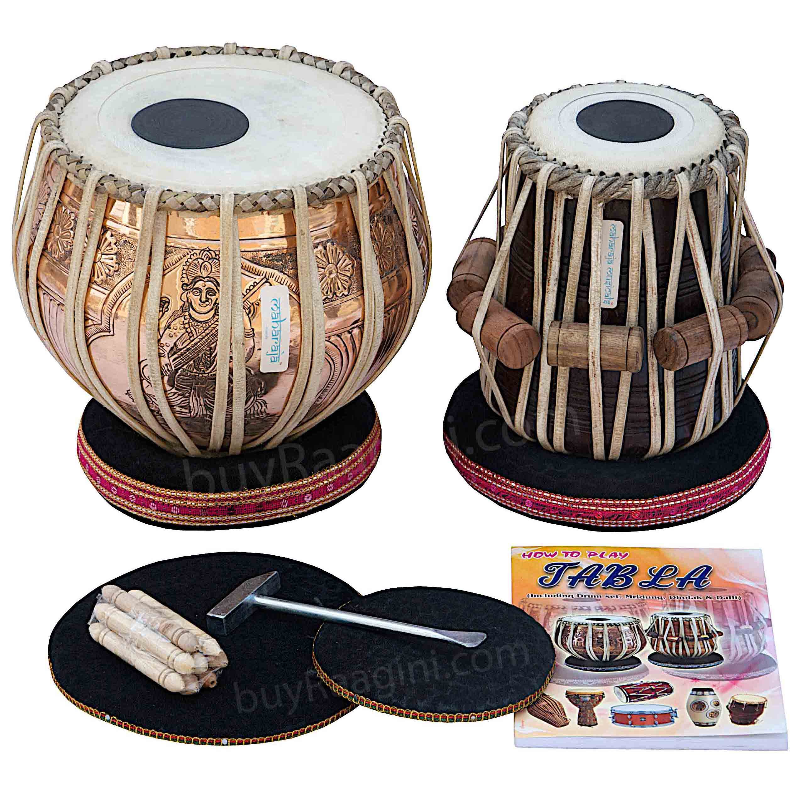 Buy Tabla Drums, Maharaja Musicals, Concert Quality, 4 Kg Copper Bayan