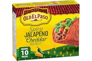 Old El Paso Spicy JALAPEÑO Cheddar Flavoured Taco Shells, 153 g