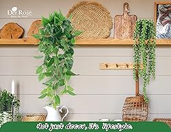 Der Rose 4Pcs Fake Plants Hanging Artificial Ivy