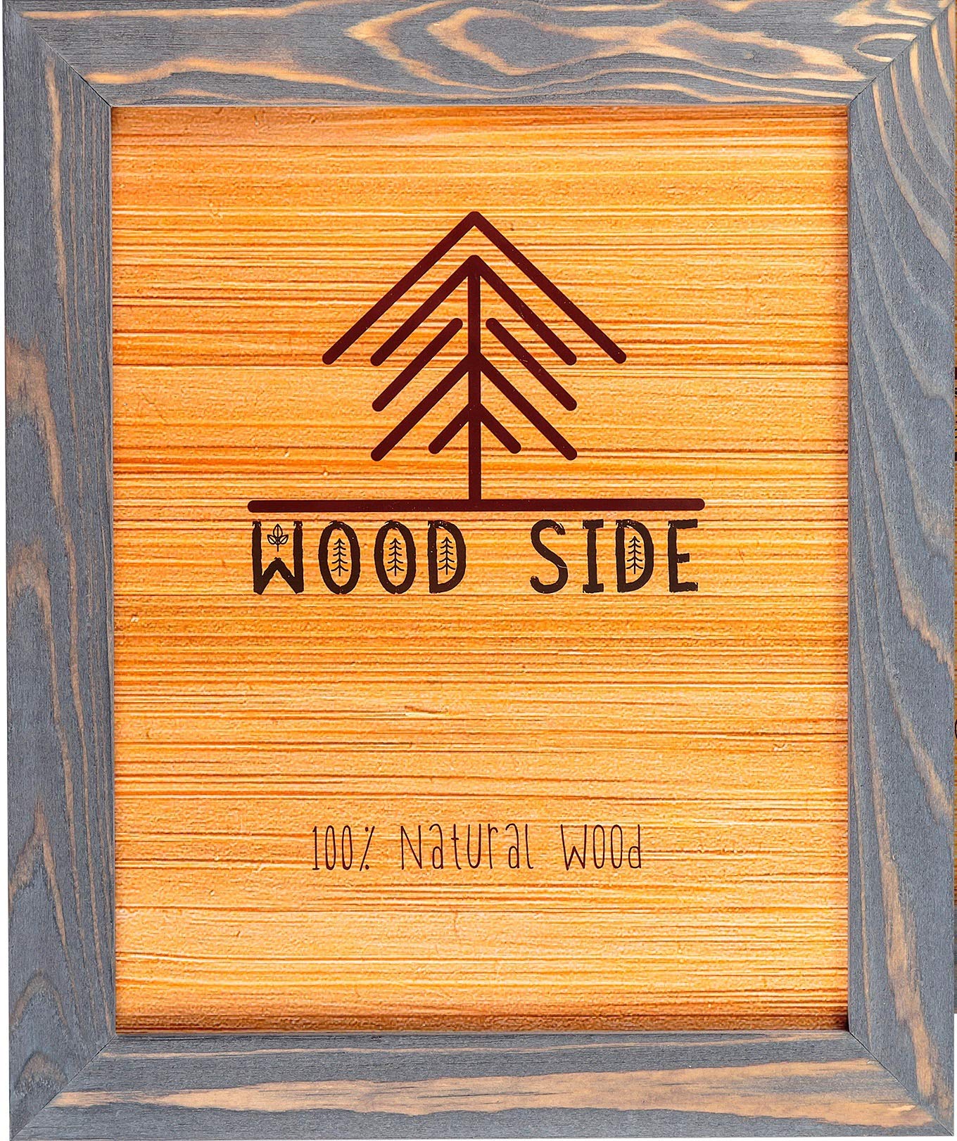 Rustic Wooden Picture Frame 11x14 Inch - Solid Wood Photo Frame for Wall Mounting Display - Distressed Wash Grey