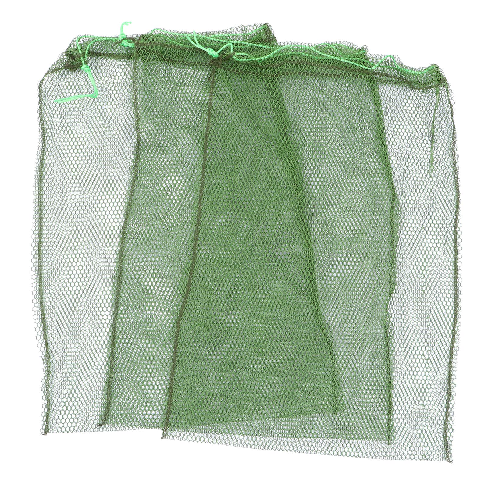 Sewroro 3 Pieces Fishing Net Bag Catch Fish Grid Crab Bags Camping Cord Bag for Fish Lobster Crabs (Random Colour)